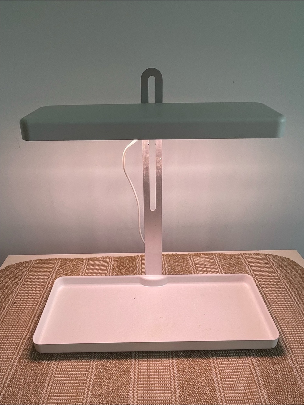 Modern White Desk Lamp Garden Lamp with Tray